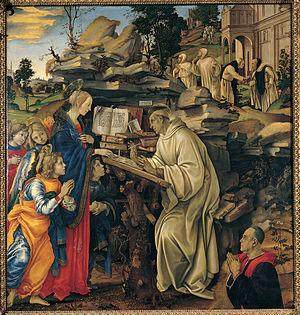 Filippino Lippi Apparition of the Virgin to St Bernard china oil painting image